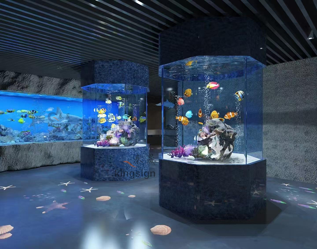 Az akvárium világának fényes gyöngye -nagy akril akril tartály